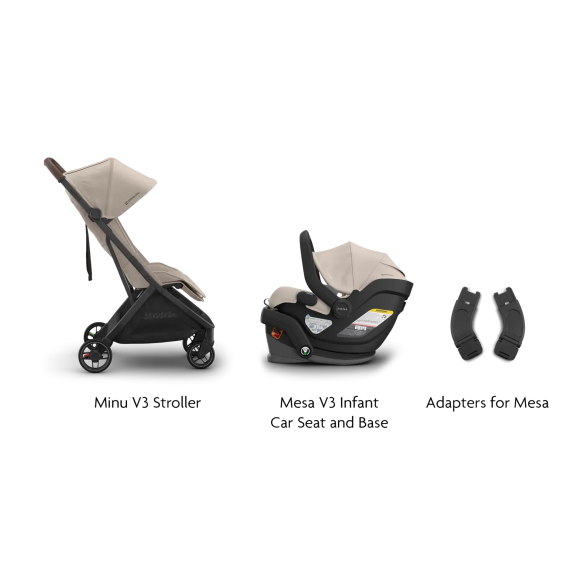 Minu V3 Stroller, Mesa V3 & Car Seat Adapters
