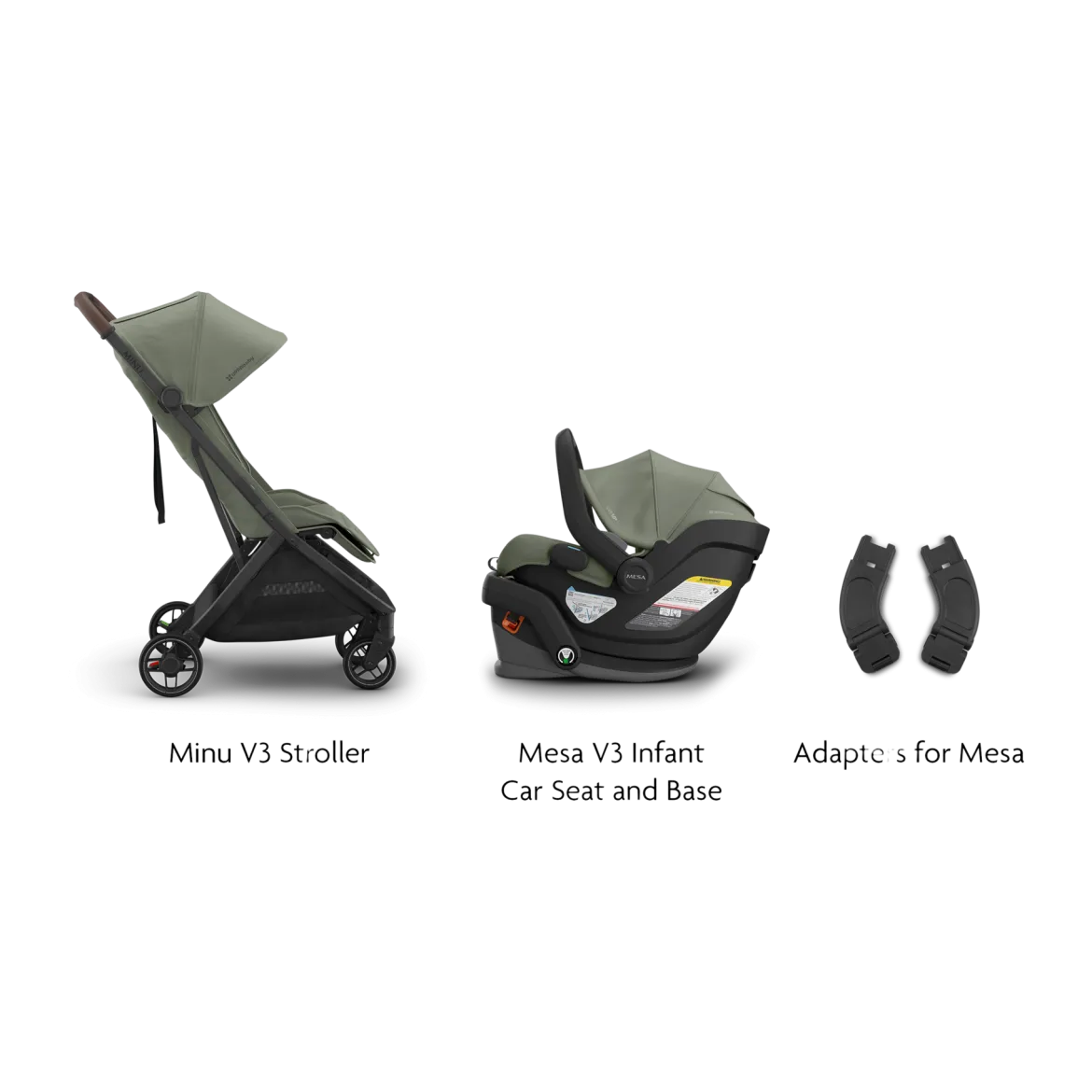 Minu V3 Stroller, Mesa V3 & Car Seat Adapters