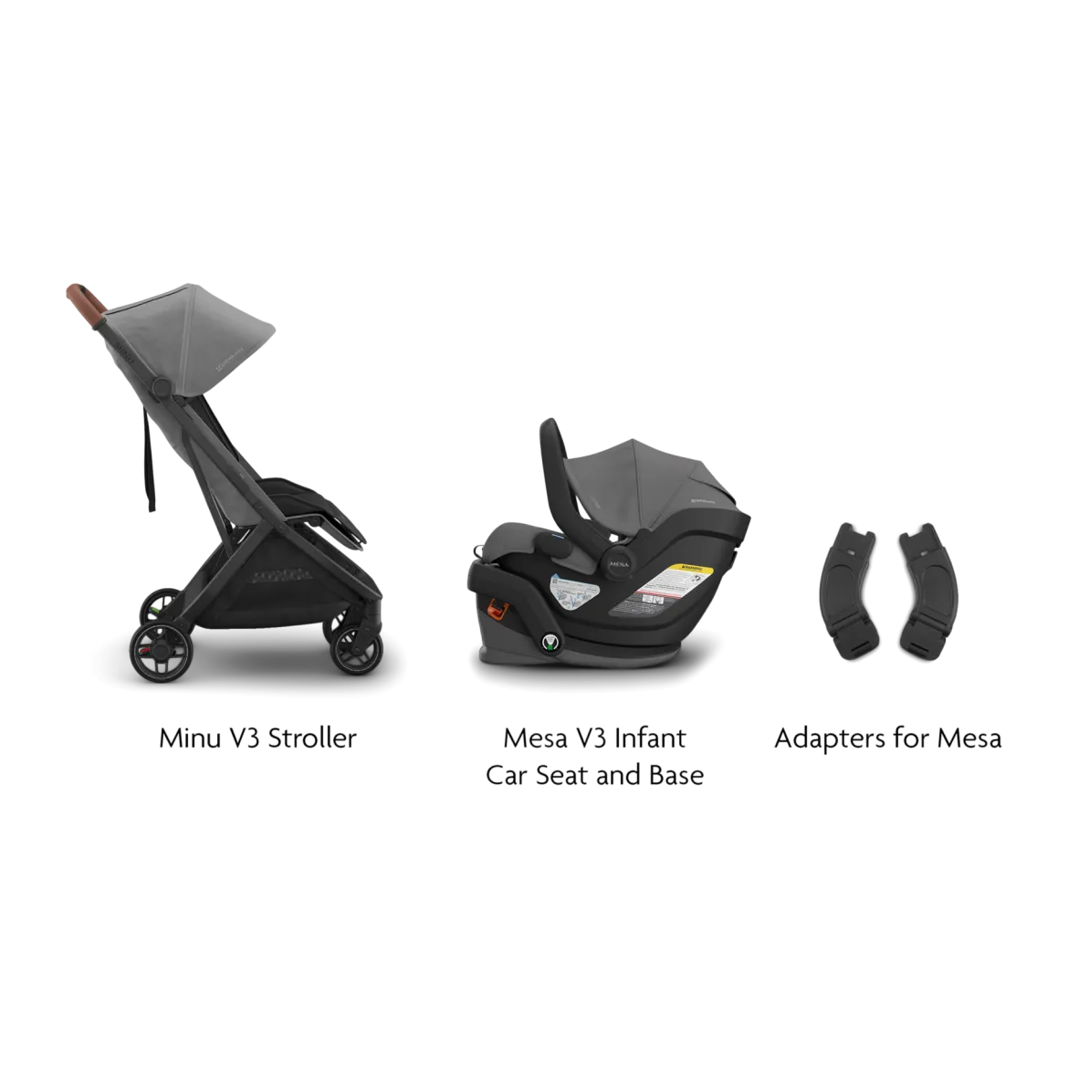 Minu V3 Stroller, Mesa V3 & Car Seat Adapters