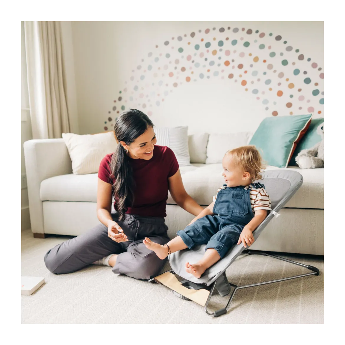 Mira 2-in-1 Bouncer and Seat & Toy Bar Bundle
