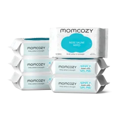 Momcozy Nose Saline Baby Wipes (6 Pack)