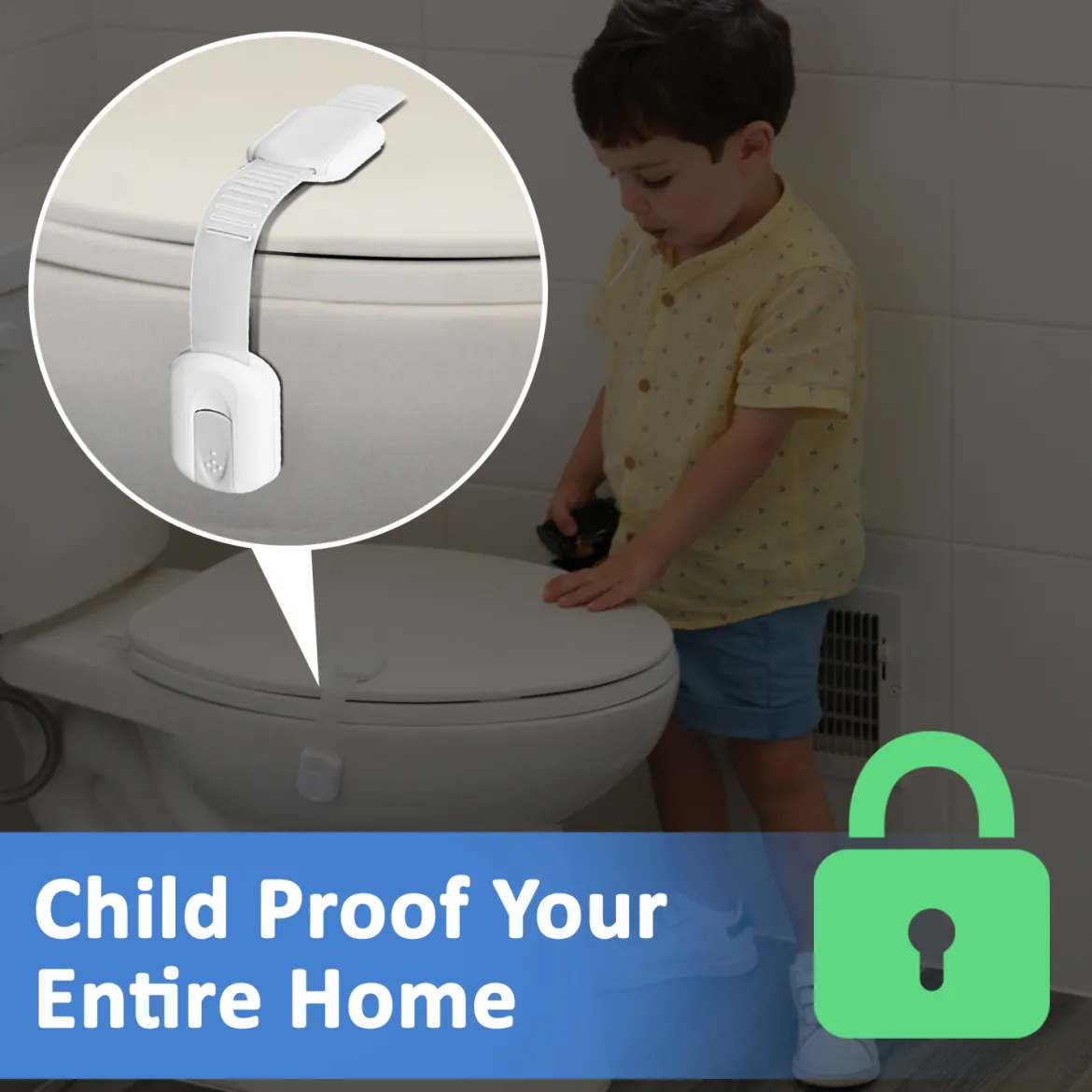Multi-Purpose Adhesive Child Safety Strap Locks
