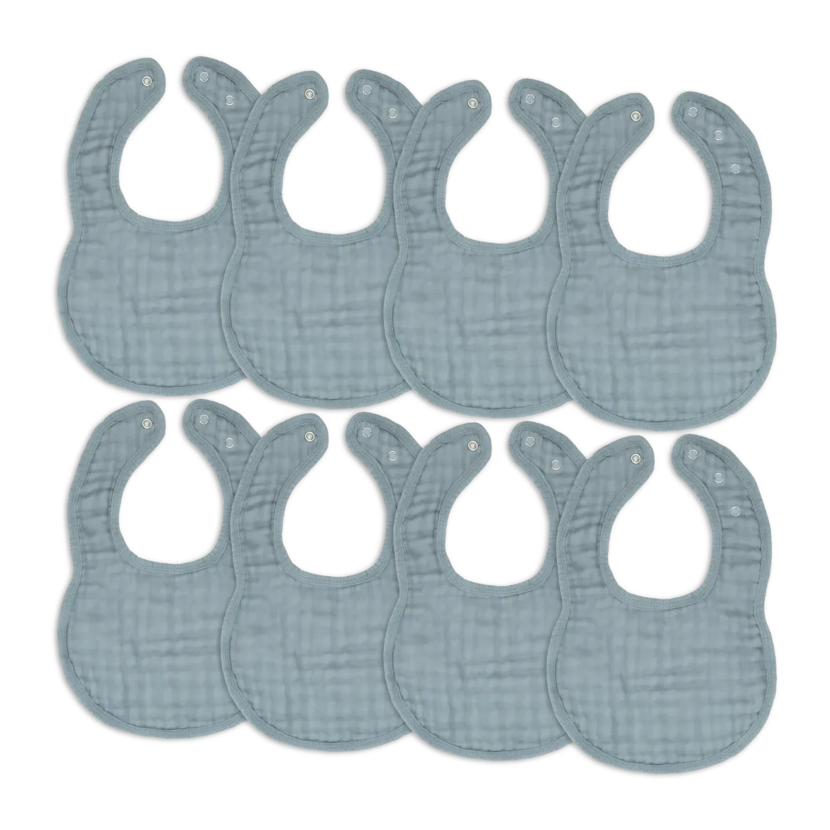 Muslin Bibs with Adjustable Snaps (8 Pack)