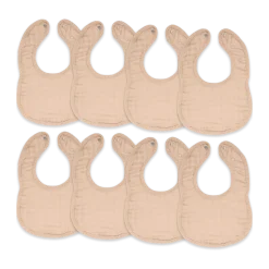 Muslin Bibs with Adjustable Snaps (8 Pack)