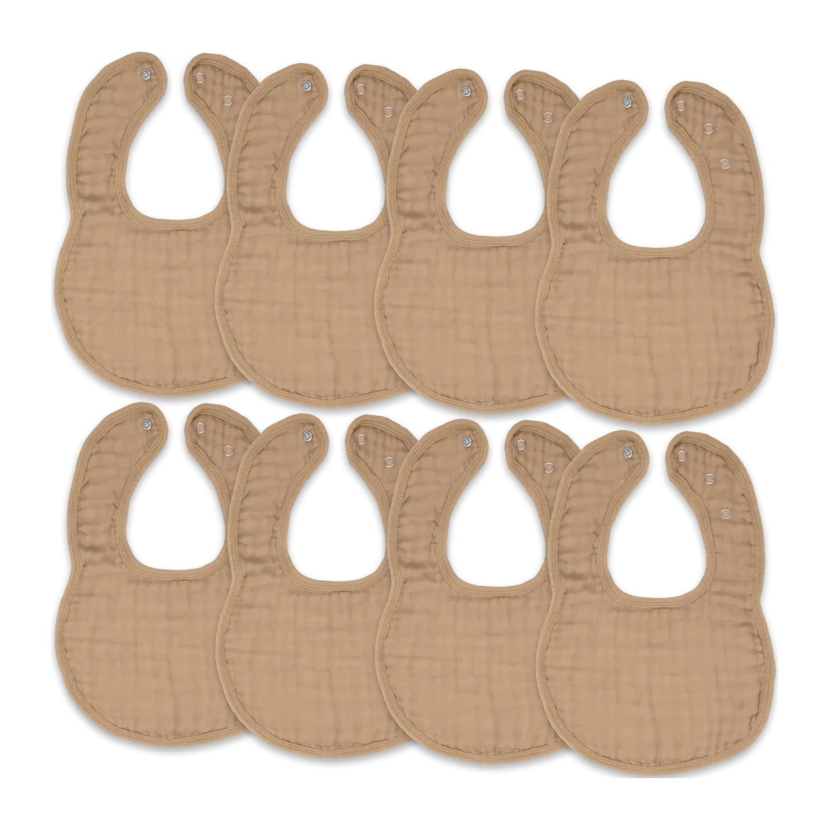 Muslin Bibs with Adjustable Snaps (8 Pack)