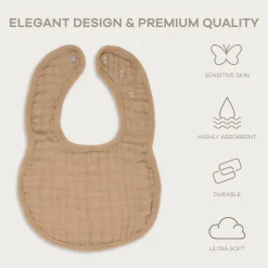 Muslin Bibs with Adjustable Snaps (8 Pack)