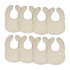Muslin Bibs with Adjustable Snaps (8 Pack)