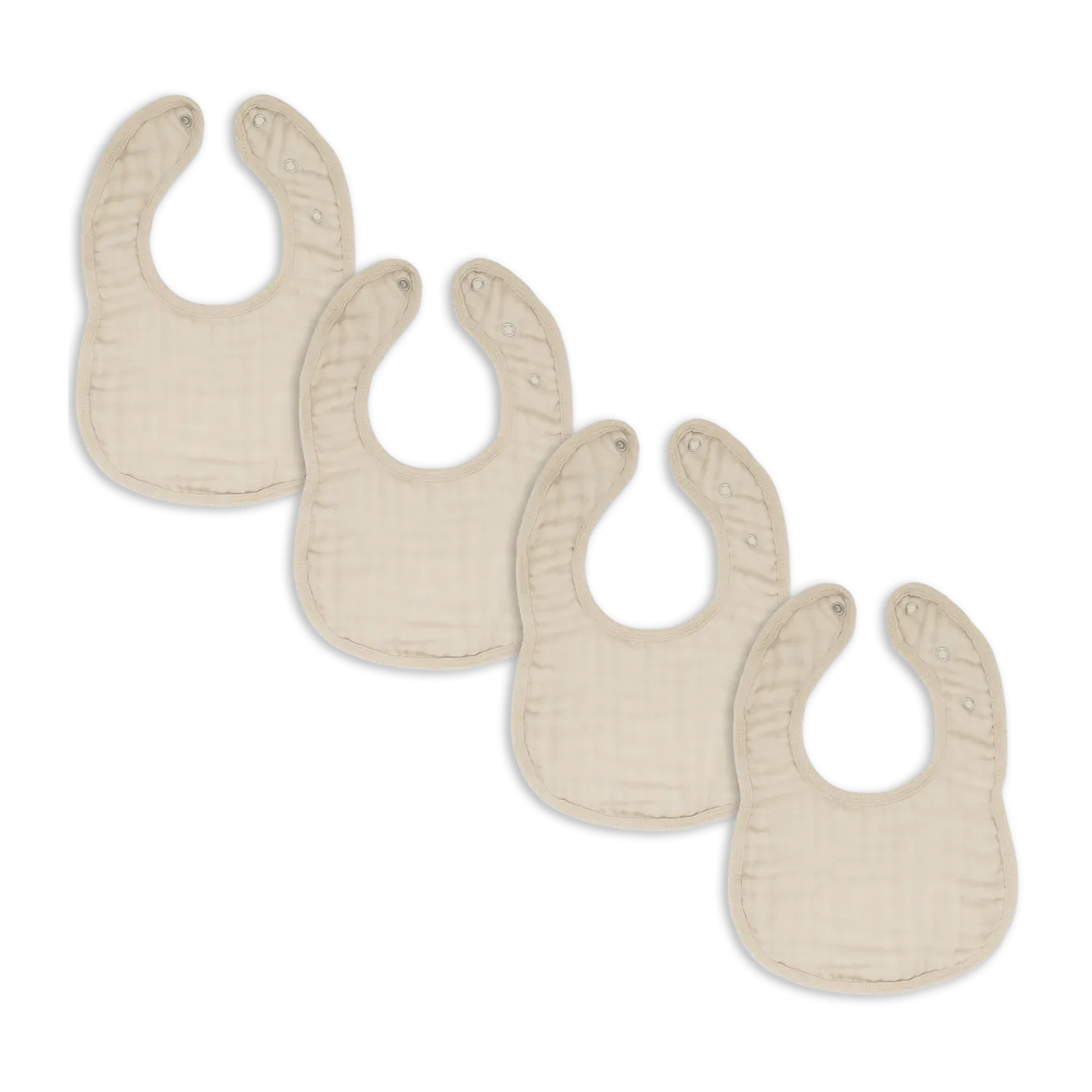 Muslin Bibs with Adjustable Snaps (4 Pack)