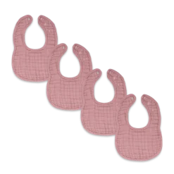 Muslin Bibs with Adjustable Snaps (4 Pack)