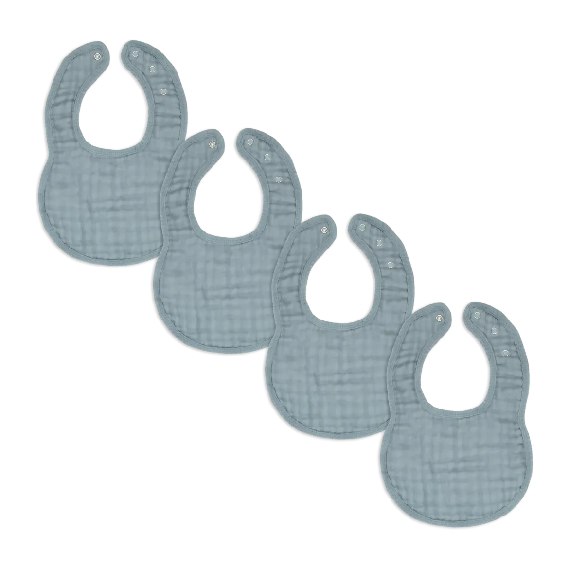Muslin Bibs with Adjustable Snaps (4 Pack)