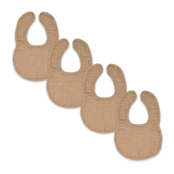 Muslin Bibs with Adjustable Snaps (4 Pack)