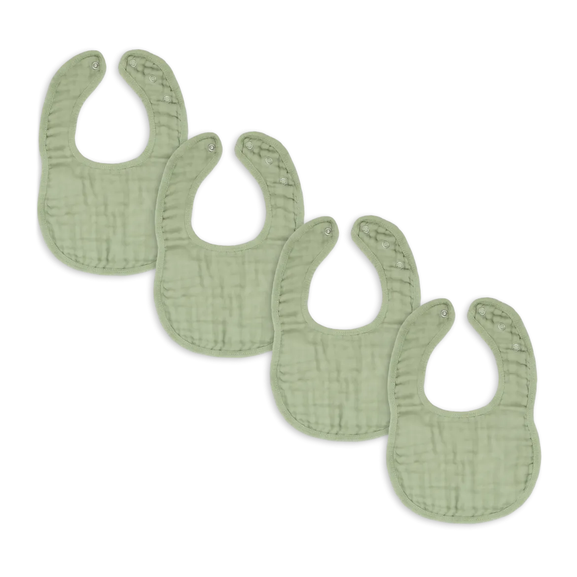Muslin Bibs with Adjustable Snaps (4 Pack)
