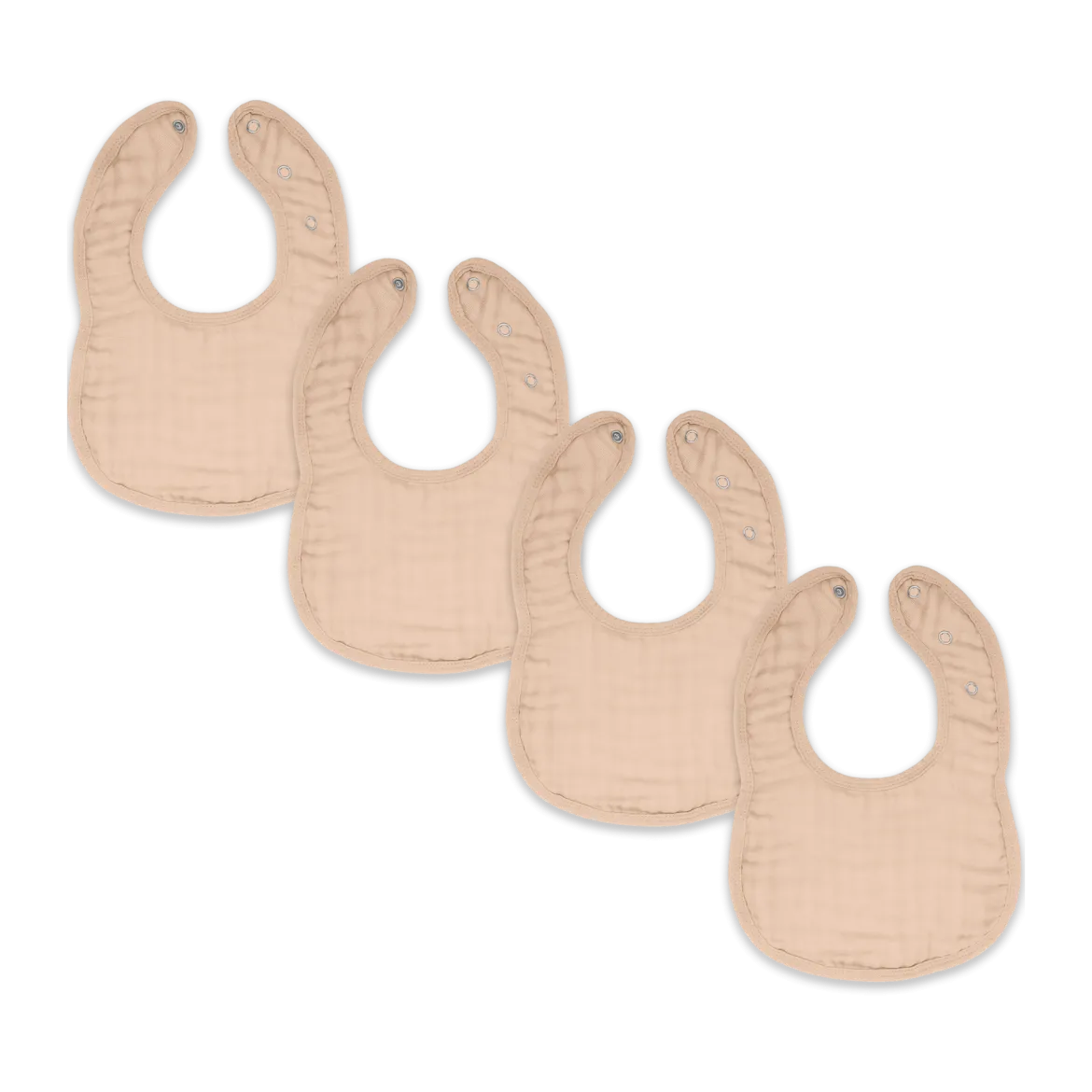 Muslin Bibs with Adjustable Snaps (4 Pack)