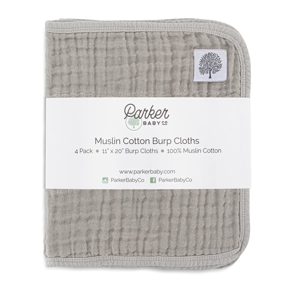 Muslin Cotton Burp Cloths (4-Pack)