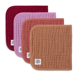 Muslin Cotton Burp Cloths (4-Pack)