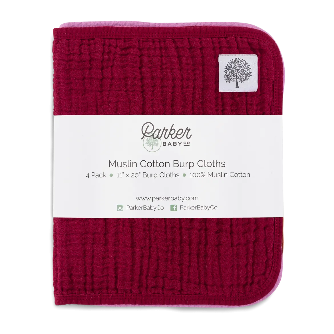 Muslin Cotton Burp Cloths (4-Pack)