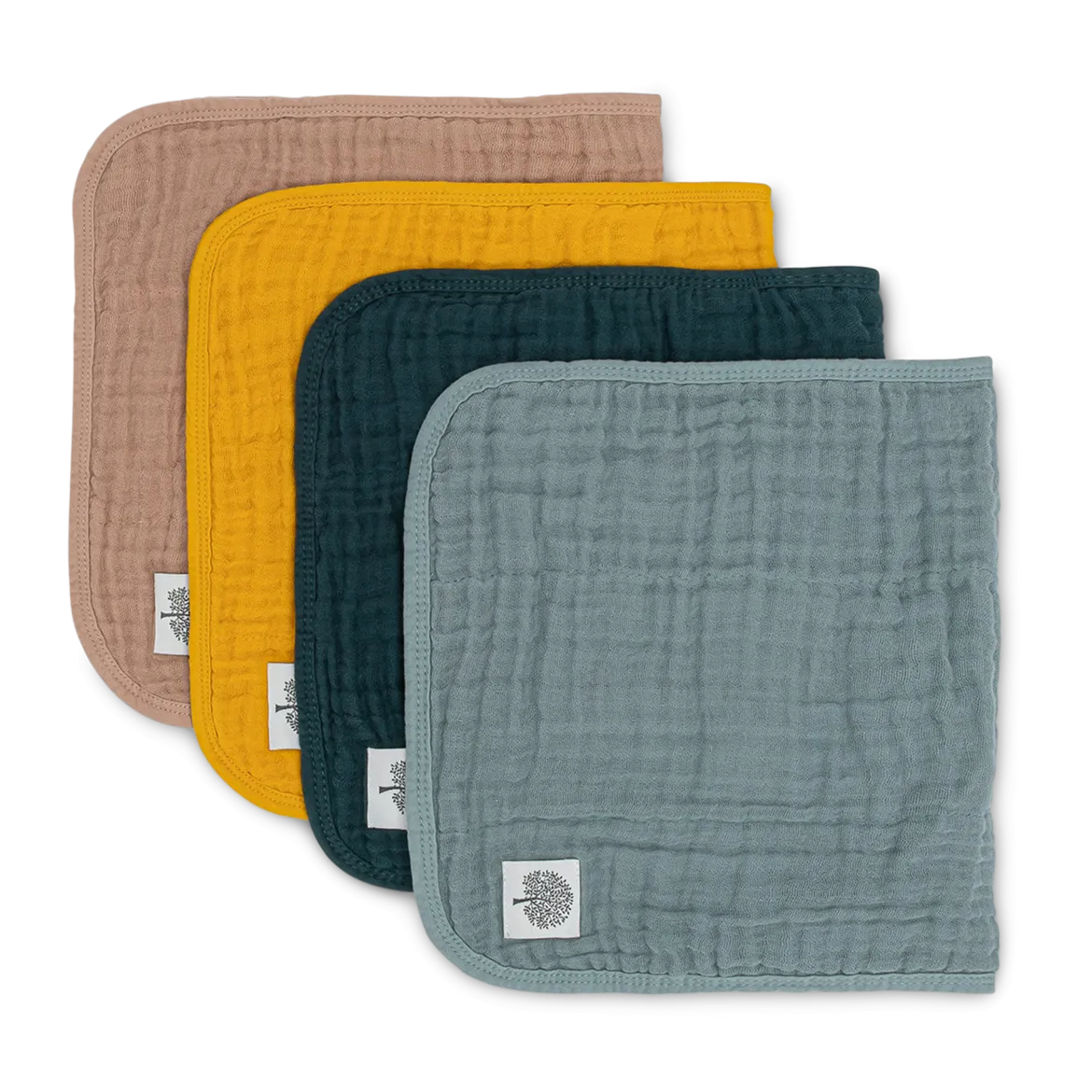 Muslin Cotton Burp Cloths (4-Pack)