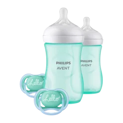 Natural Baby Bottle with Natural Response Nipple Teal Baby Gift Set