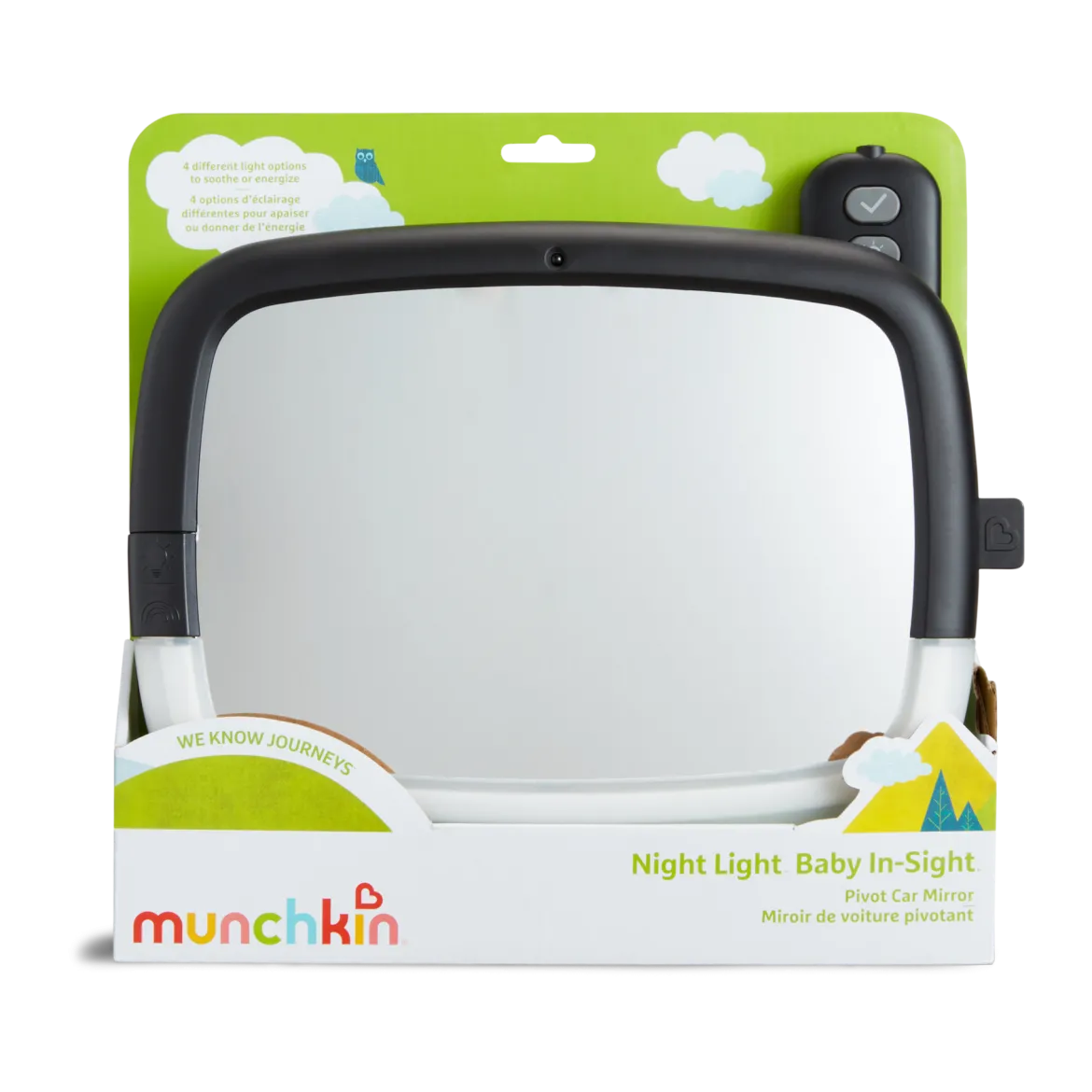 Night Light In-Sight Pivot Car Back Seat Mirror