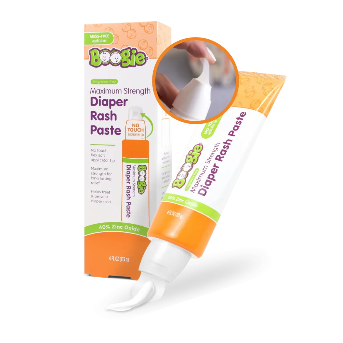 No-Touch Maximum Strength Diaper Rash Cream with Spatula Applicator in Tube
