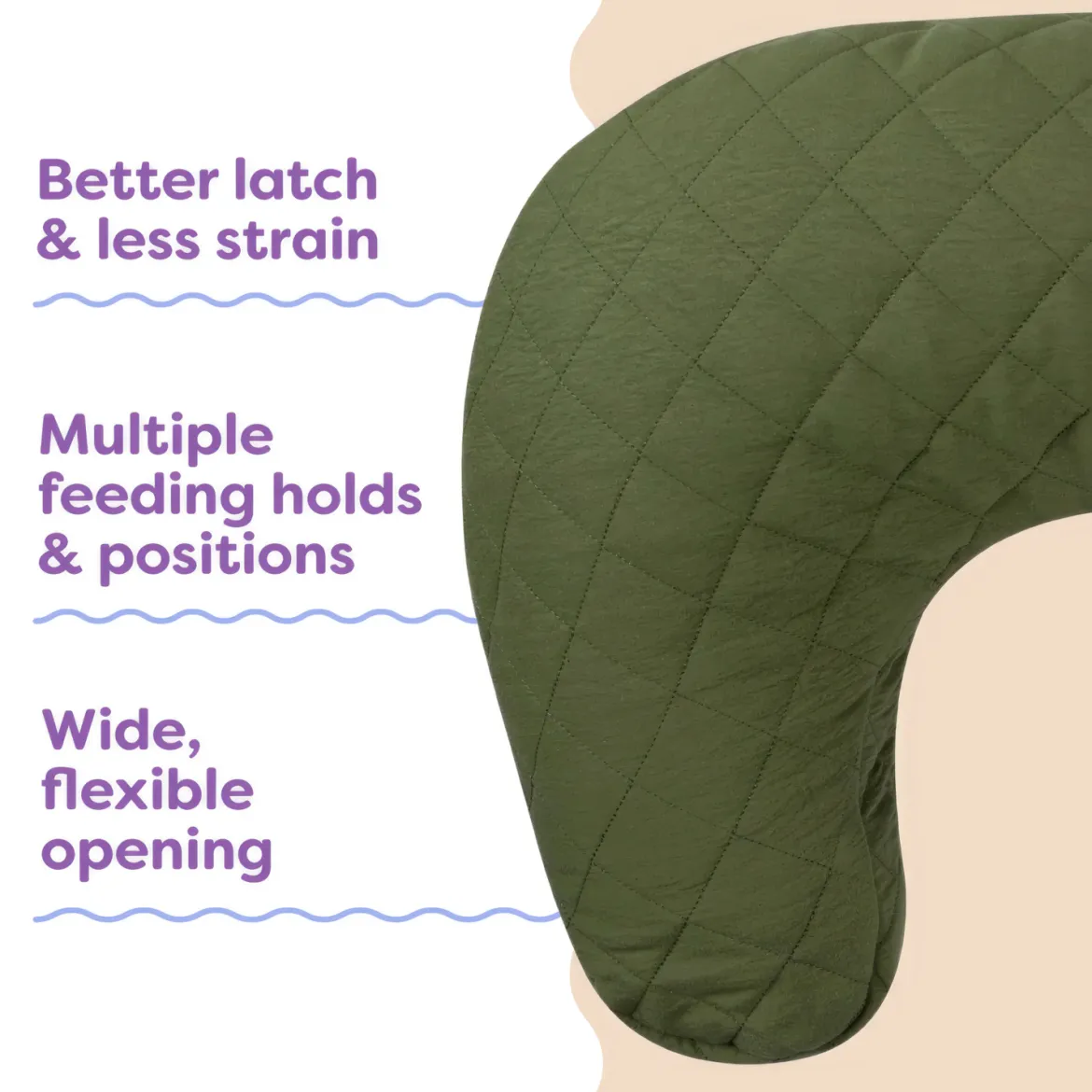 Nursing Pillow with Luxe Fabric Cover