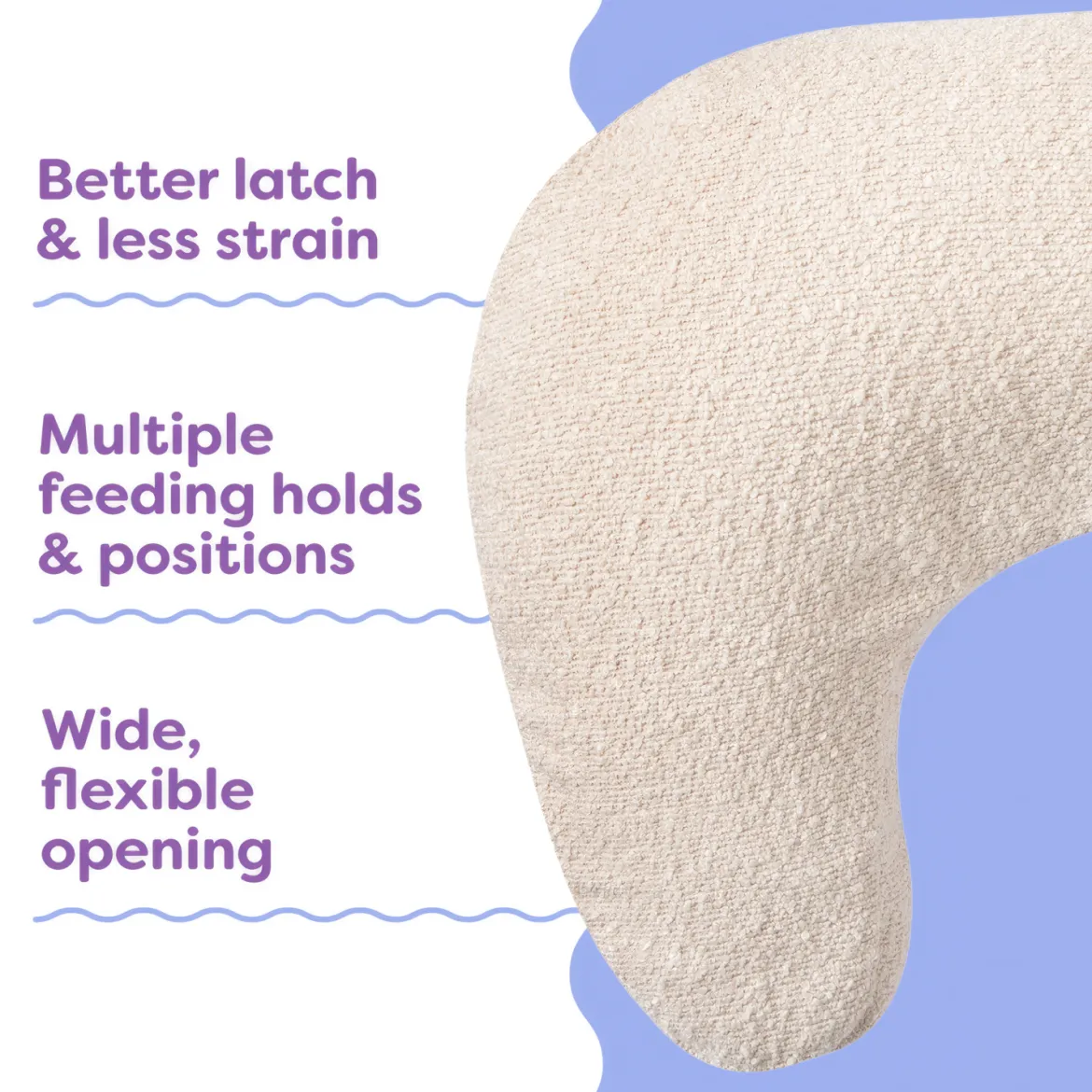 Nursing Pillow with Luxe Fabric Cover