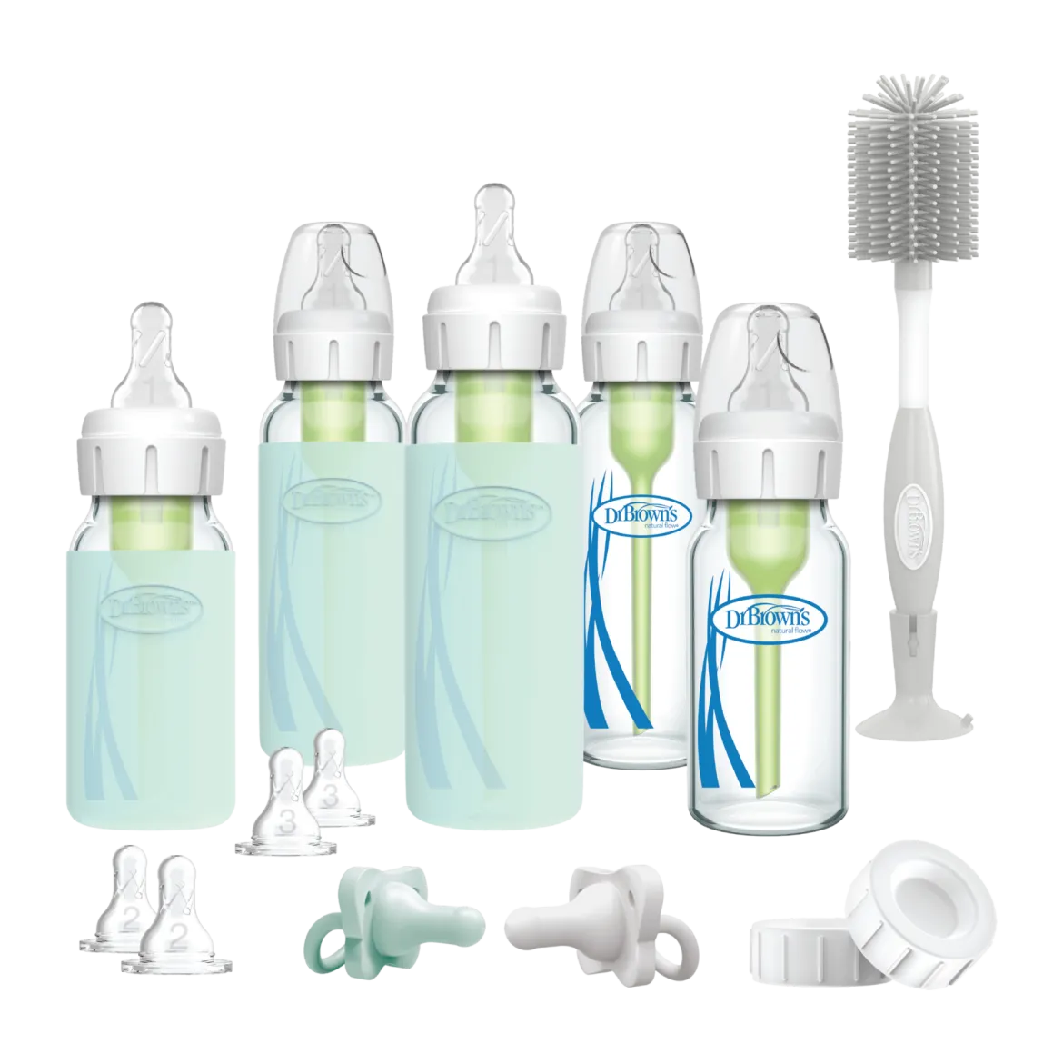 Options+ Narrow Glass Baby Bottle Starter Gift Set