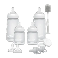 Options+ Wide-Neck Silicone Baby Bottle Set