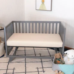 Organic Breathable Baby Crib & Toddler Mattress - Lightweight 2 Stage