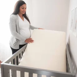 Organic Breathable Baby Crib & Toddler Mattress - Lightweight 2 Stage