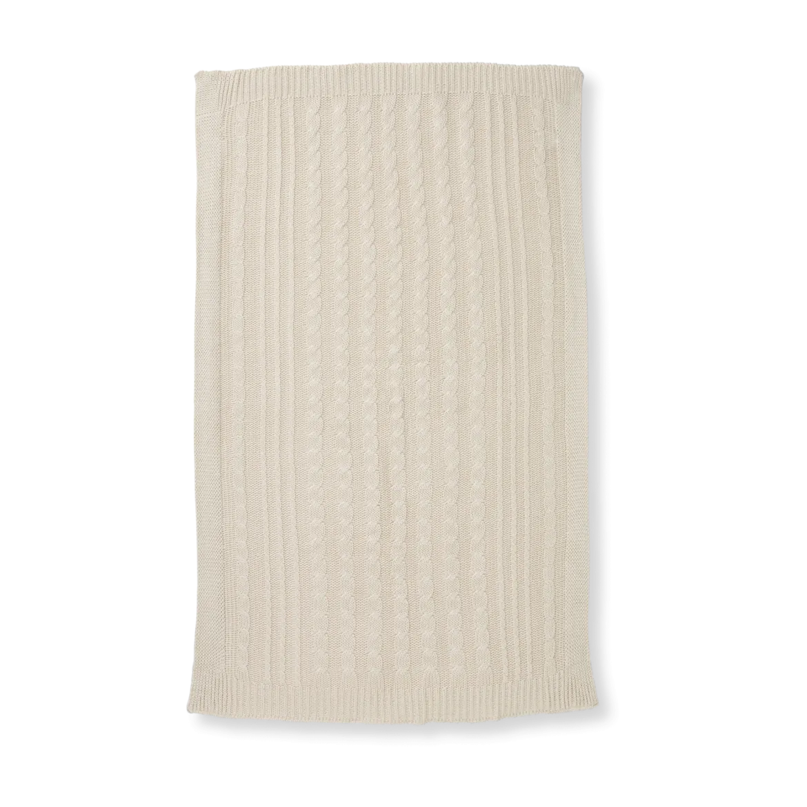 Organic Cable Knit Stroller Blanket