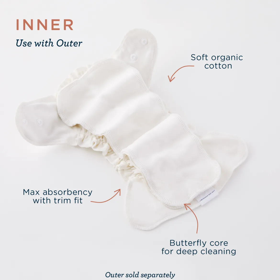 Organic Cloth Diaper Inner