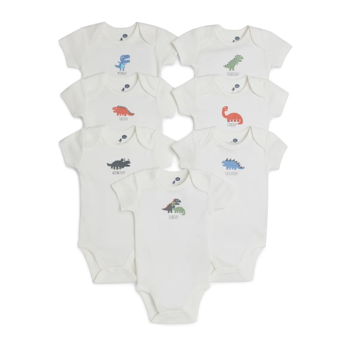 Organic Cotton Days Of The Week Bodysuit (7 Pack)
