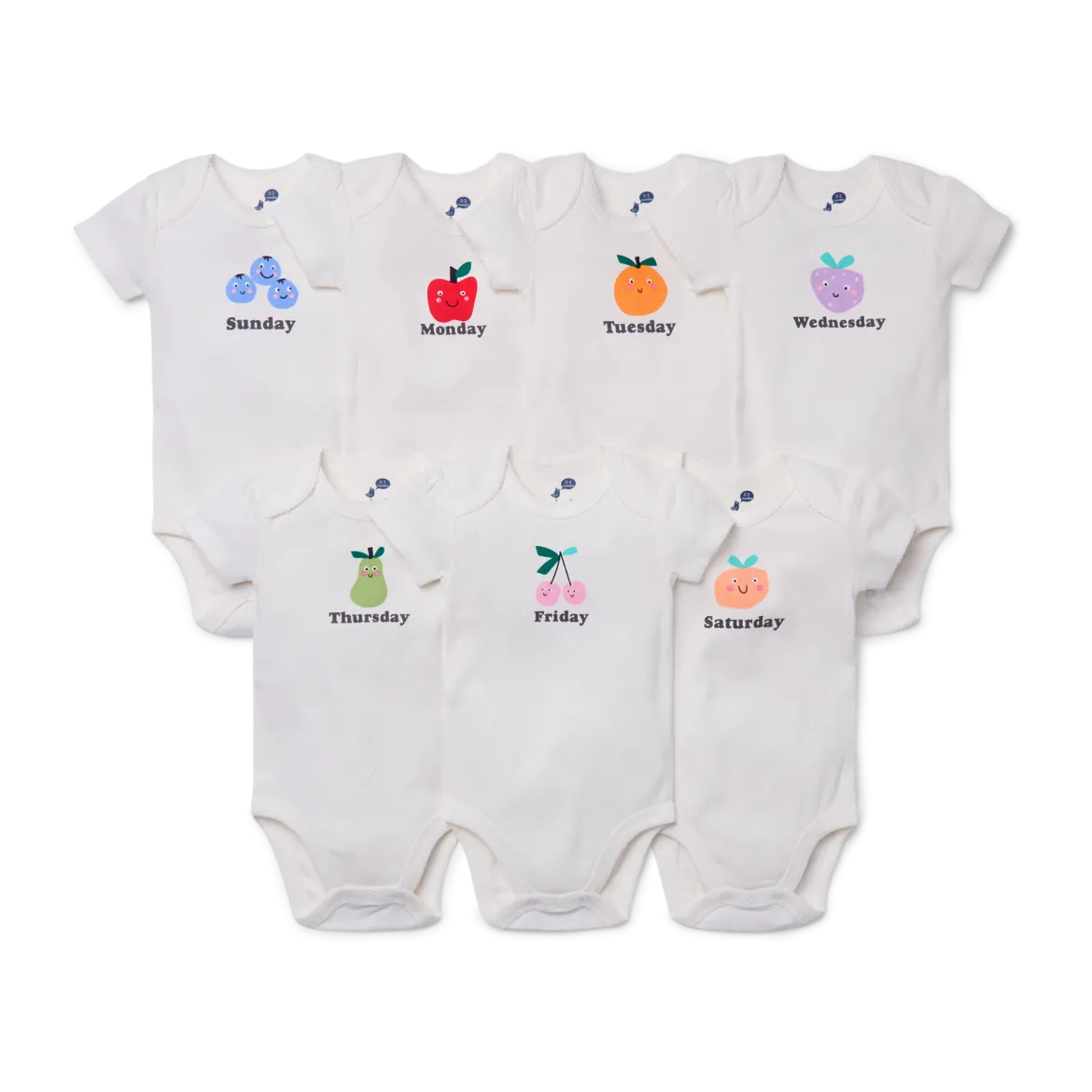 Organic Cotton Days Of The Week Bodysuit (7 Pack)