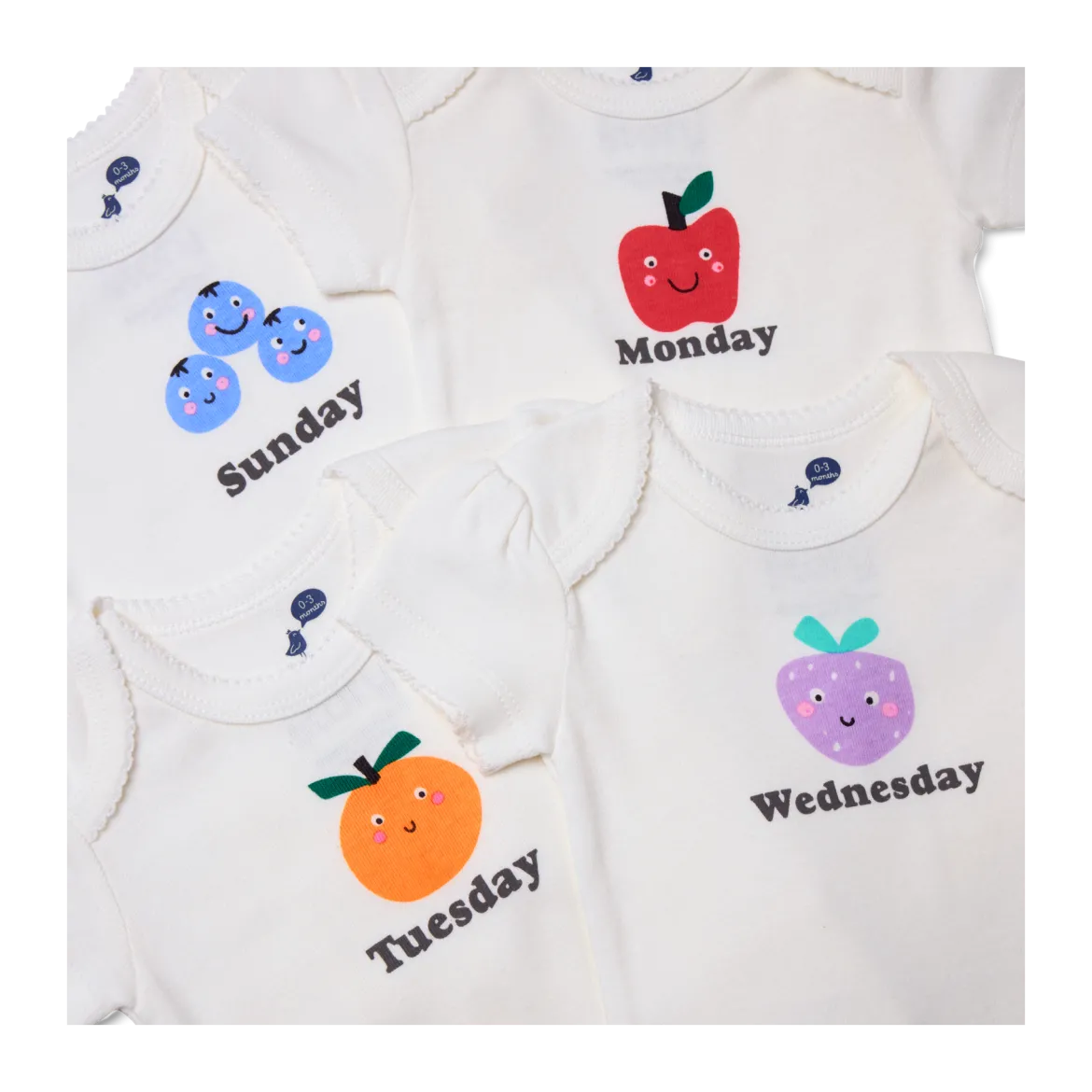 Organic Cotton Days Of The Week Bodysuit (7 Pack)