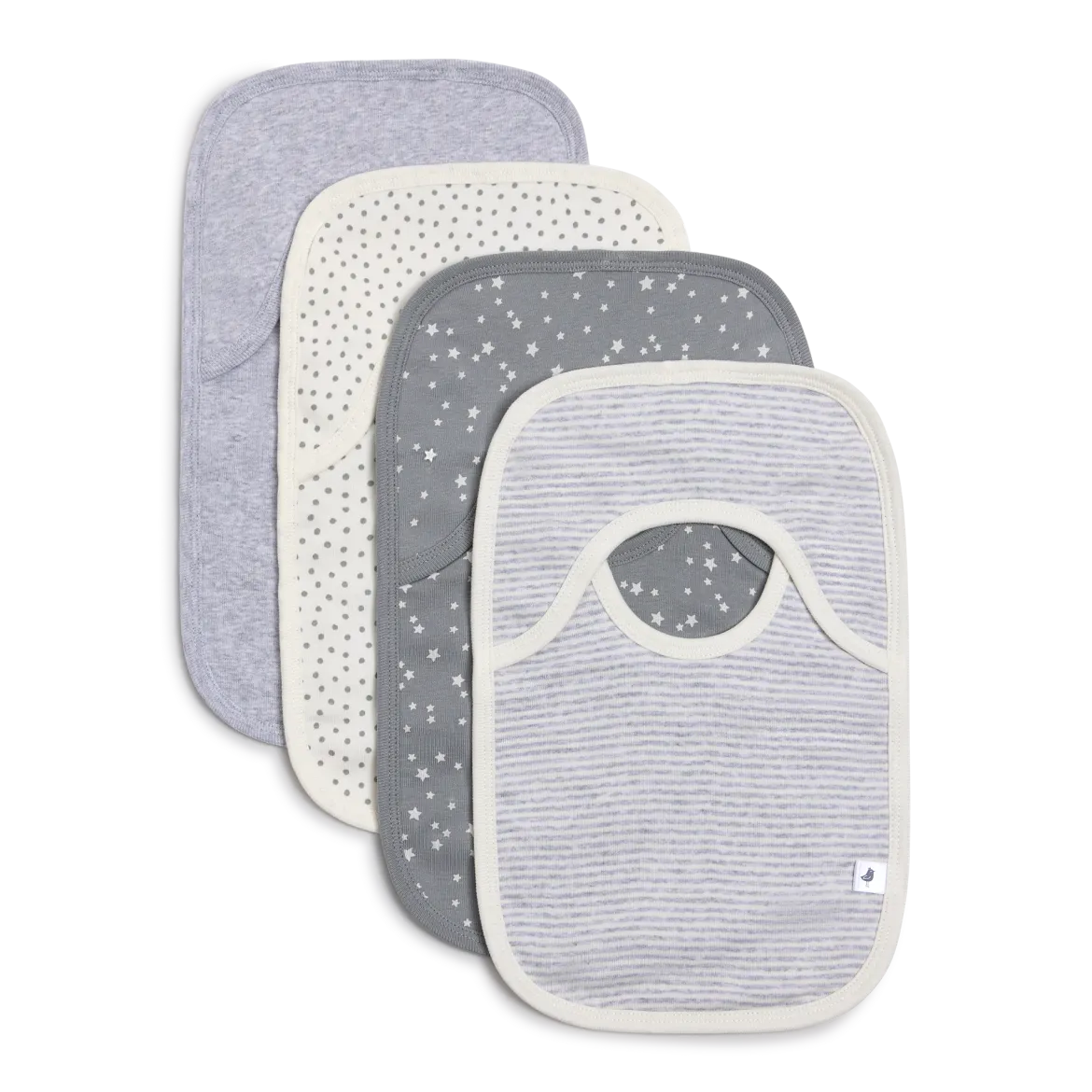 Organic Cotton Lap Bib & Burp Cloth 8-Piece Gift Set