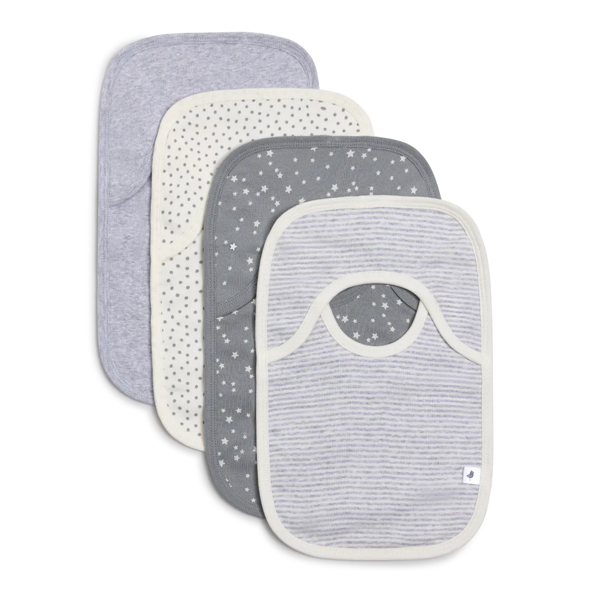 Organic Cotton Lap Shoulder Bib (4 Pack)