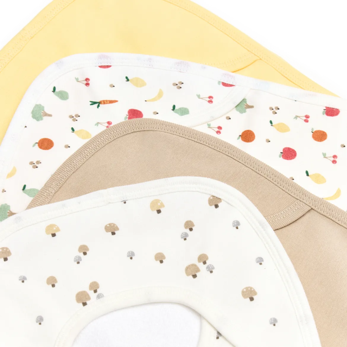 Organic Cotton Lap Shoulder Bib (4 Pack)