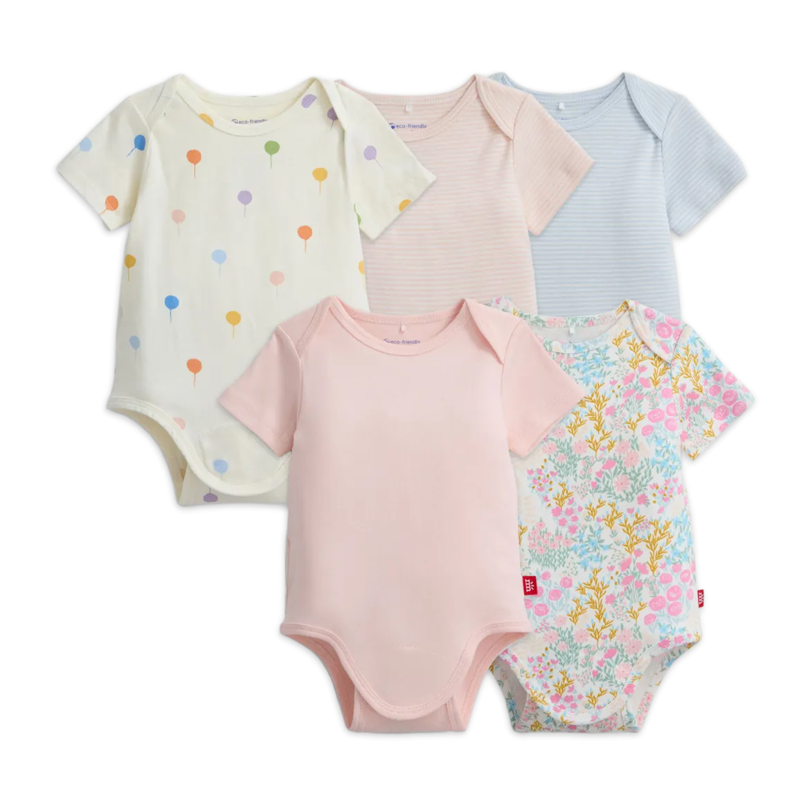 Organic Cotton Magnetic Bodysuit 5 Pack Bundle