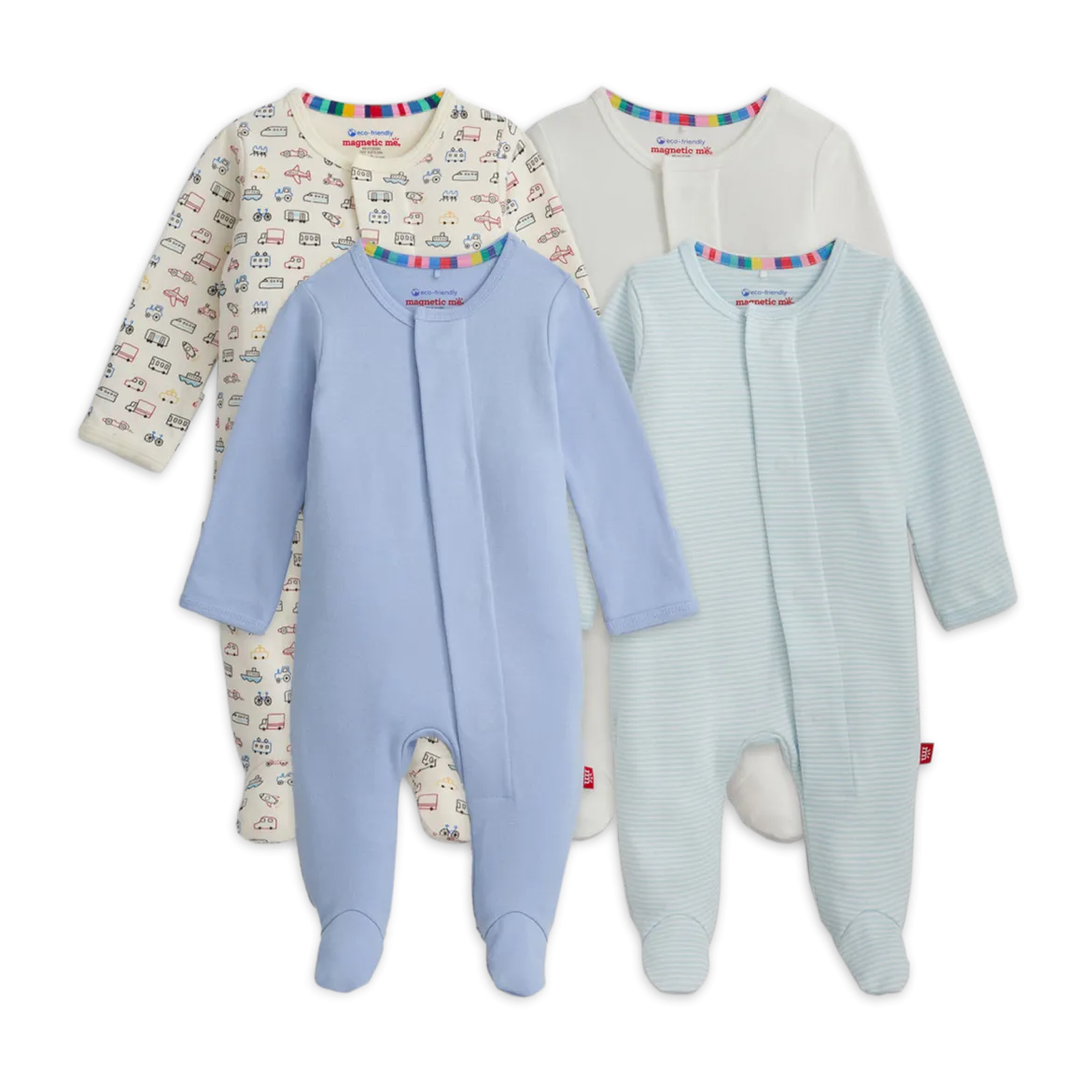 Organic Cotton Magnetic Footie (4 Pack)