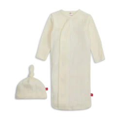 Organic Cotton Magnetic Gown & Hat Set