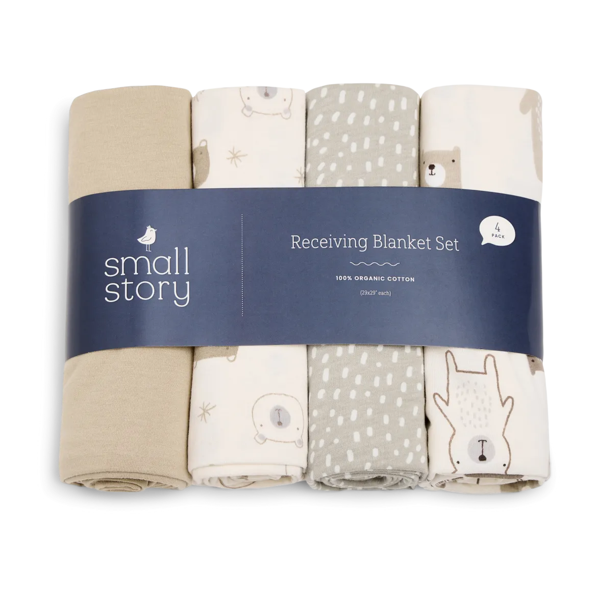 Organic Cotton Receiving Blanket (4 Pack)