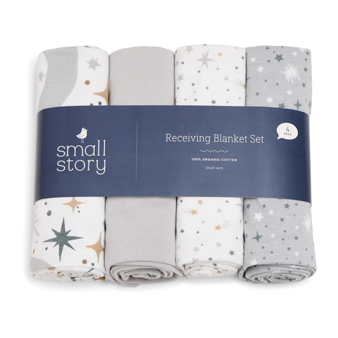 Organic Cotton Receiving Blanket (4 Pack)