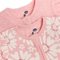 Organic Cotton Ruffle 2-Way Zip Footie (2 Pack)