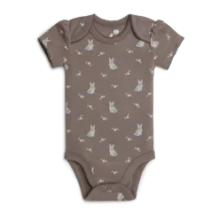 Organic Cotton Short-Sleeve Printed Bodysuit (5 Pack)