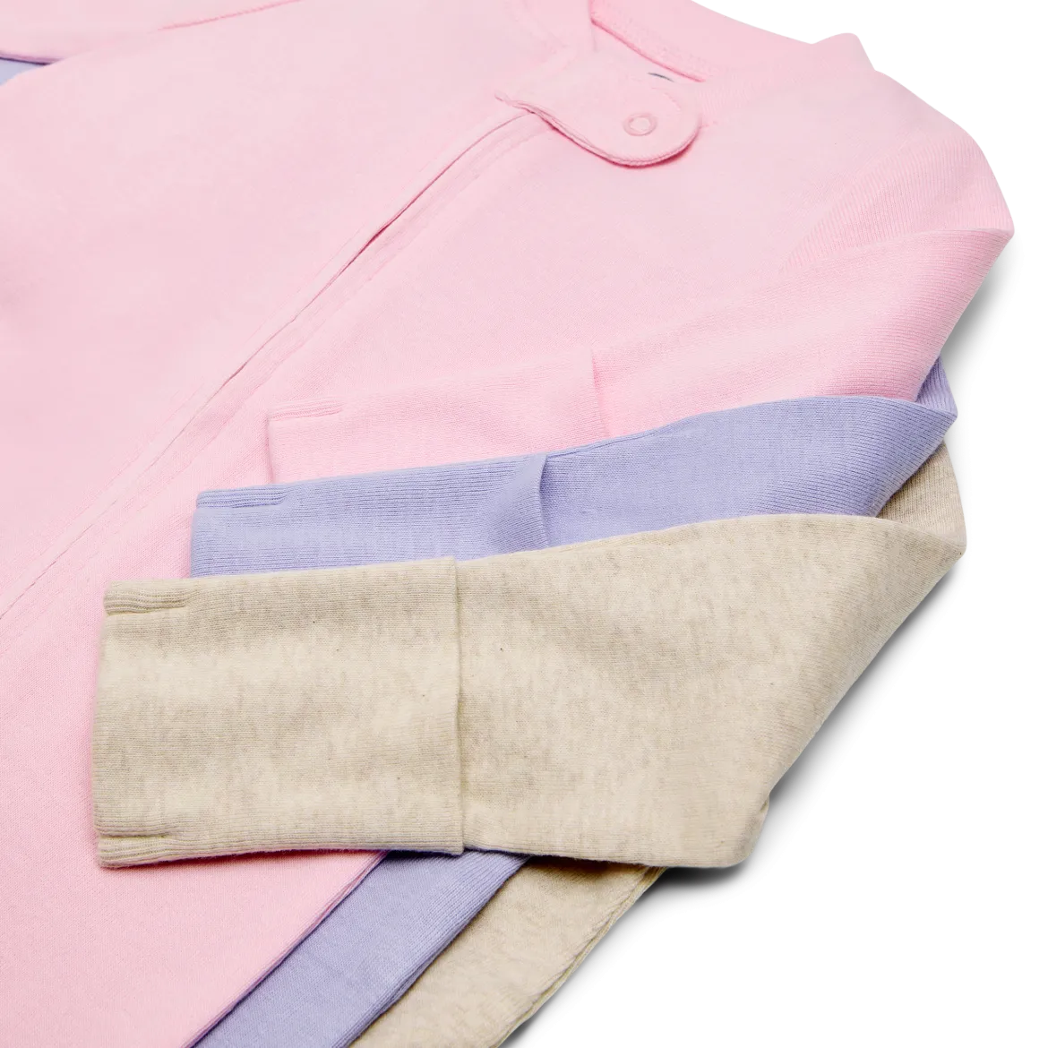 Organic Cotton Solid Zipper Footie (3 Pack)