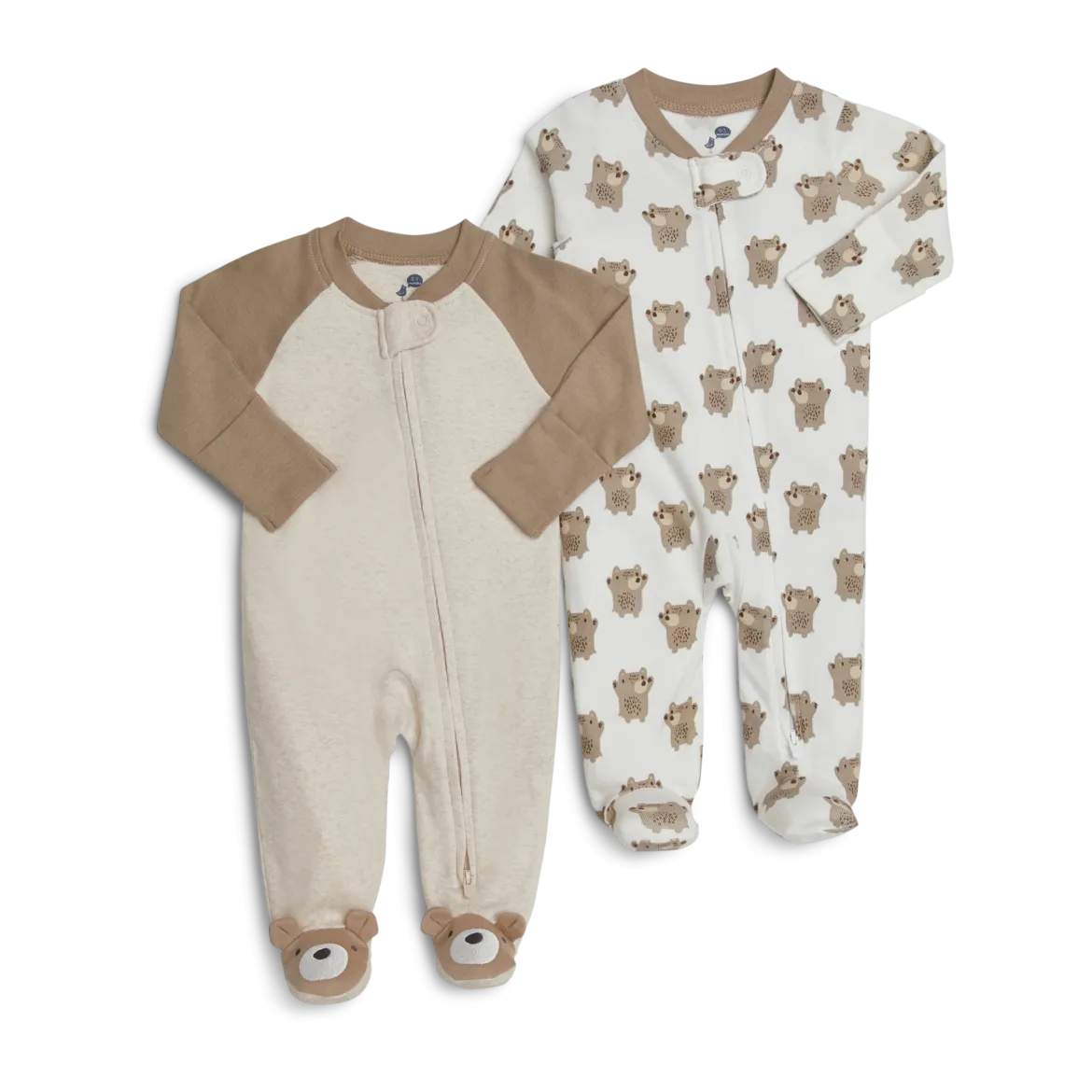 Organic Cotton 2-Way Zip Footie (2 Pack)