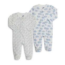 Organic Cotton 2-Way Zip Footie (2 Pack)