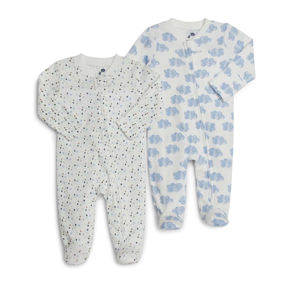 Organic Cotton 2-Way Zip Footie (2 Pack)