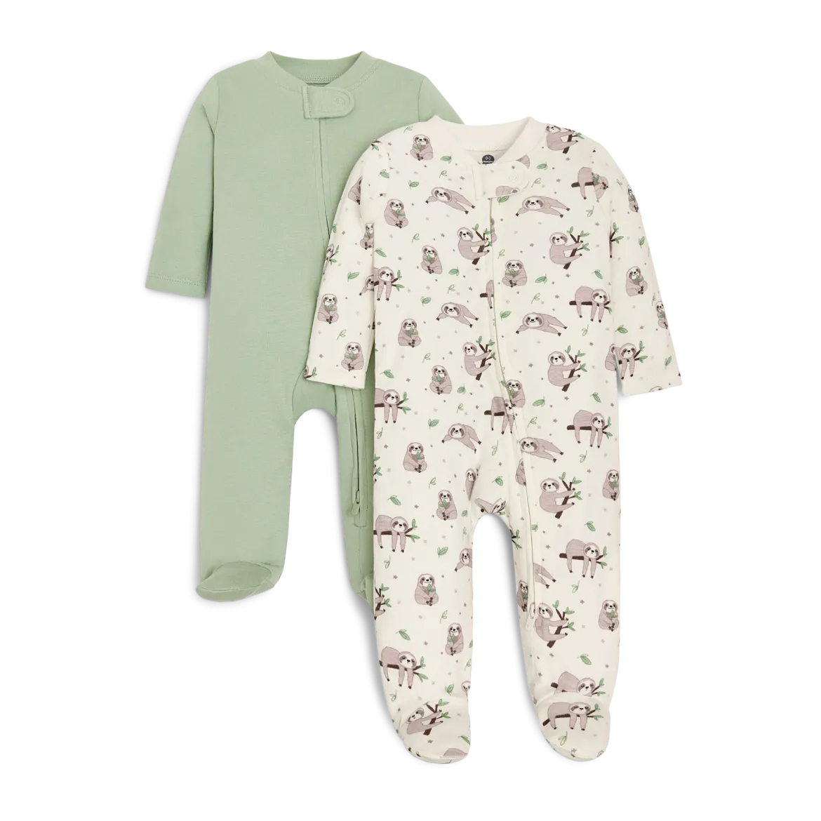 Organic Cotton 2-Way Zip Footie (2 Pack)
